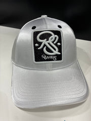 Casquette blanche satin
