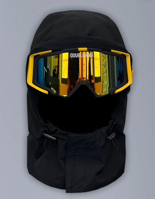 Masque DOUBLE HOOD NOIR JAUNE ME22