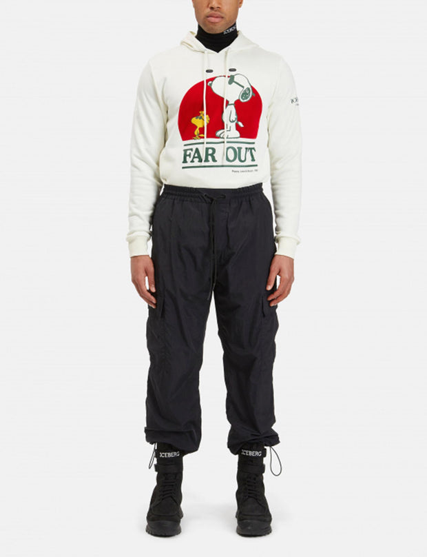 MEN'S ECRU HOODIE WITH "SNOOPY FAR OUT" GRAPHICS