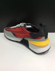 Basket RED, YELLOW AND GREY ICEBERG RACE SNEAKERS WITH EMBROIDERED LOGO