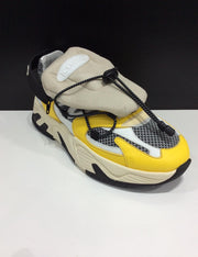 Basket WHITE AND YELLOW ICEBERG SNEAKERS WITH POCKET